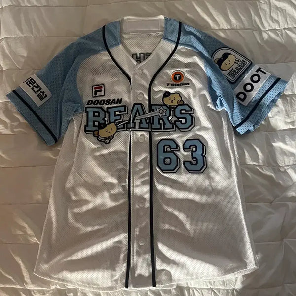 [BUNJANG] Doosan Bears Mang Ggom Authentic Jersey (Kim Taek-yeon Marking) Size 95 (M) / 두산 베어스 망곰 어센틱 유니폼 95(M) 김택연 마킹