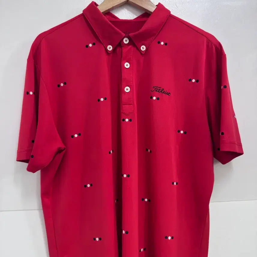 [BUNJANG] Titleist Red Golf Wear Shirt / 타이틀리스트 레드 골프웨어 셔츠