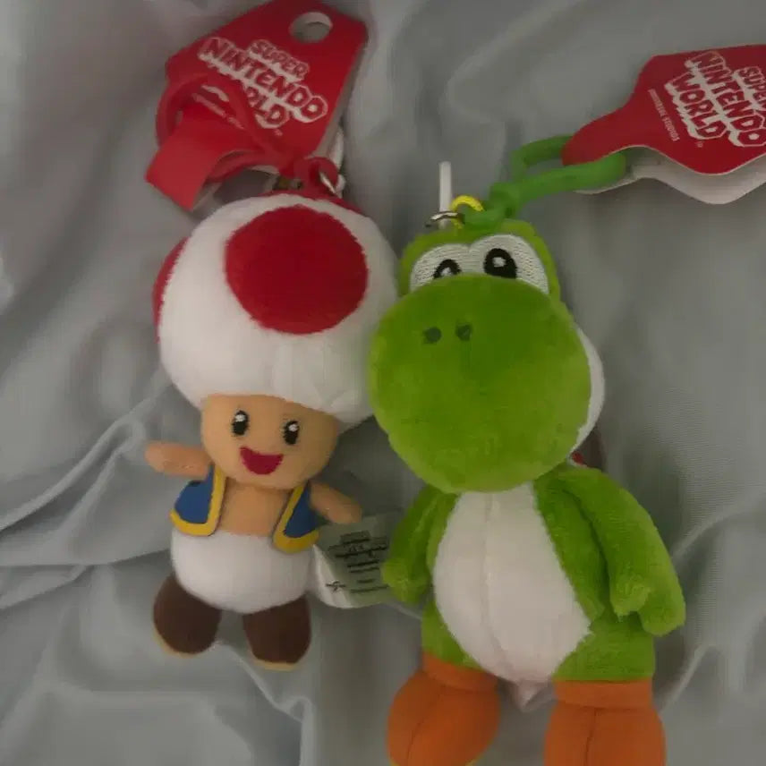 [BUNJANG] Super Mario Bros. Character Plush Keychain (Mario, Yoshi) / 슈퍼마리오 인형키링
