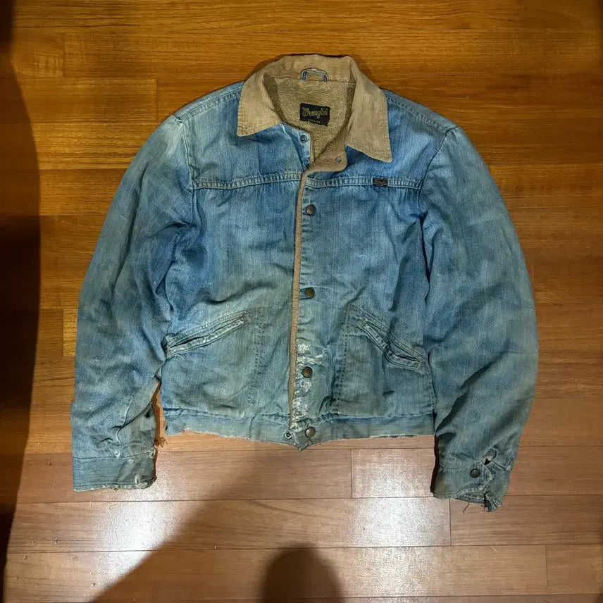 [BUNJANG] 70s USA Wrangler Sherpa Denim Jacket / 70s usa 랭글러 쉐르파 자켓 미친 페이딩