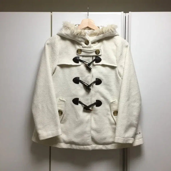 [BUNJANG] Vintage Mori Girl Berber Fleece Duffle Coat / 일본 빈티지 더플 떡볶이 퍼 코트 모리걸 갸루 달천깔
