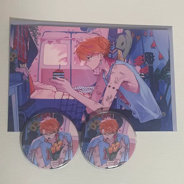 [BUNJANG] Scoishism Nino Sunday 2025 Birthday Bundle Set Can Badge & Postcard / 일괄)스코시즘 니노 선데이 2025생일 굿즈 사전싶 캔뱃지 엽서
