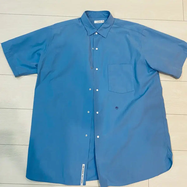 [BUNJANG] Nanamica Sax Blue Relaxed Fit Shirt M / 나나미카 블루 셔츠 M