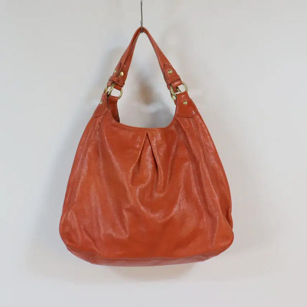 [BUNJANG] Coach Orange Leather Hobo Shoulder Bag / COACH 코치 오렌지 레더 숄더백 호보백 빅백 가죽 숄더백