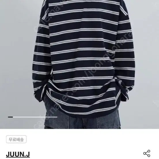 [BUNJANG] Juun.J 25SS Replica Oversized Long Sleeve Navy M / 25SS 준지 복각 롱슬리브 네이비 M