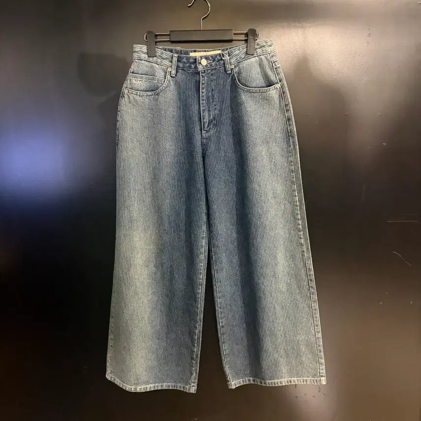 [BUNJANG] INSILENCE Ribbed Wide Denim Pants / 인사일런스 리브드 와이드 데님팬츠