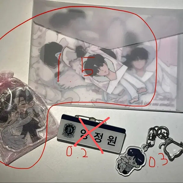 [BUNJANG] Yang Jeong Won Goods Bundle Set / 양정원 굿즈 양도합니다(포카,키링,야옹즈 엽서,명찰,)