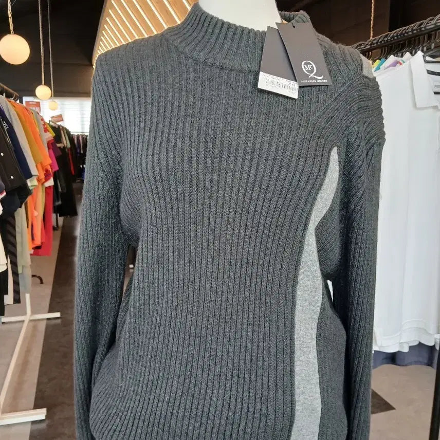[BUNJANG] Alexander McQueen Knit Sweater Grey XXL / 알렉산더 맥퀸 니트 그레이 XXL