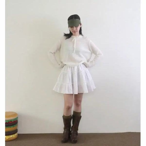 [BUNJANG] She's Cute Fairy Skirt White / 쉬이즈큐트 sheiscute 페어리 스커트 화이트