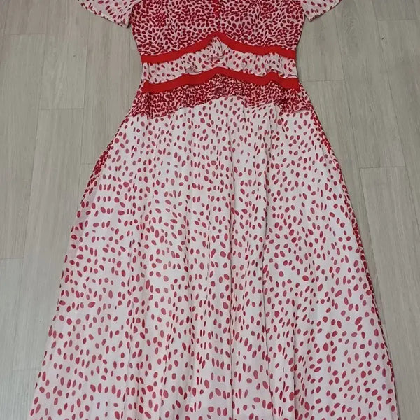 [BUNJANG] Maje Polka Dot Chiffon Long Dress / 마쥬  도트 패턴 쉬폰 롱 원피스 36(실측55)반품43 총자 120