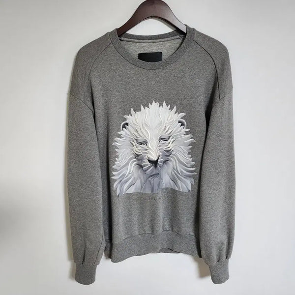 [BUNJANG] Juun.J Grey Lion Embroidery Sweatshirt / [46] 준지 그레이 사자 자수 맨투맨 JC8341P013
