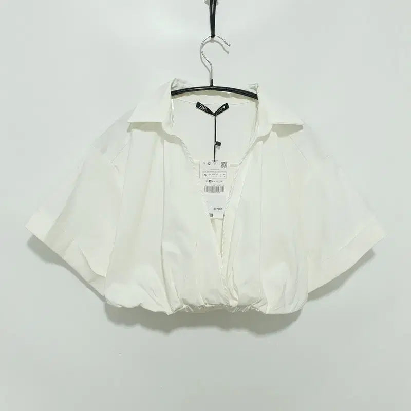 [BUNJANG] Zara Cropped Open Short Sleeve Shirt / 자라 크롭 오픈 반팔 셔츠 S_S2471