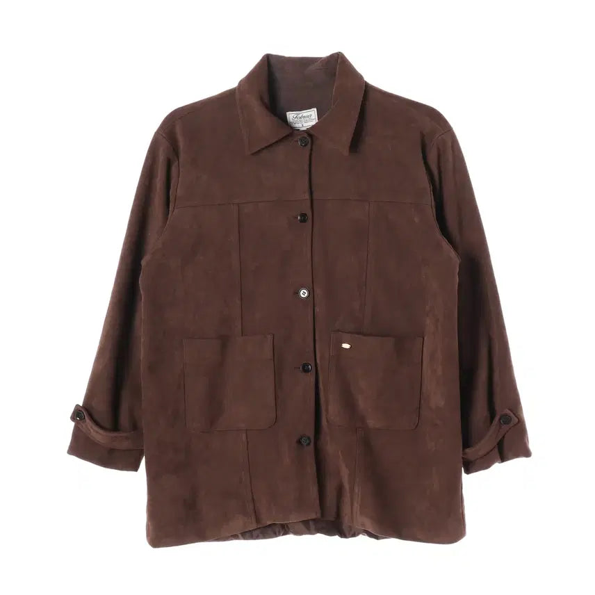 [BUNJANG] Polnaya 25FW Mellow Suede Half Jacket Brown / 폴뉴아 25FW MELLOW 멜로우 스웨이드 하프 재킷 브라운