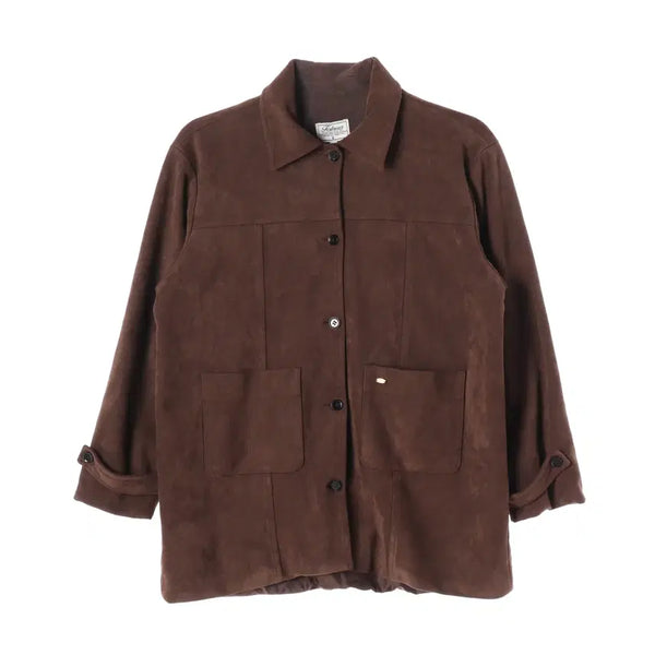 [BUNJANG] Polnaya 25FW Mellow Suede Half Jacket Brown / 폴뉴아 25FW MELLOW 멜로우 스웨이드 하프 재킷 브라운