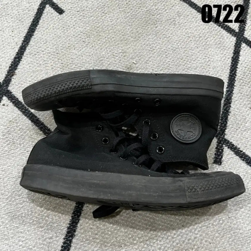 [BUNJANG] Converse High-Top Black Canvas Sneakers 270 / 컨버스 하이탑 블랙 스니커즈 270