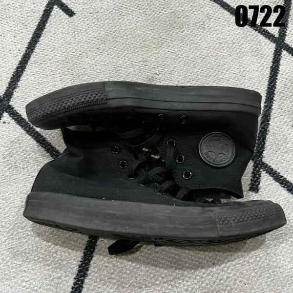 [BUNJANG] Converse High-Top Black Canvas Sneakers 270 / 컨버스 하이탑 블랙 스니커즈 270