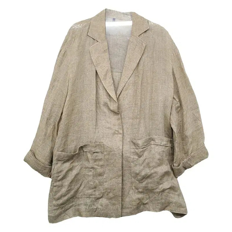 [BUNJANG] Benetton Beige Summer Blazer 42 / 베네통 베이지 여름 하계 블레이저 42