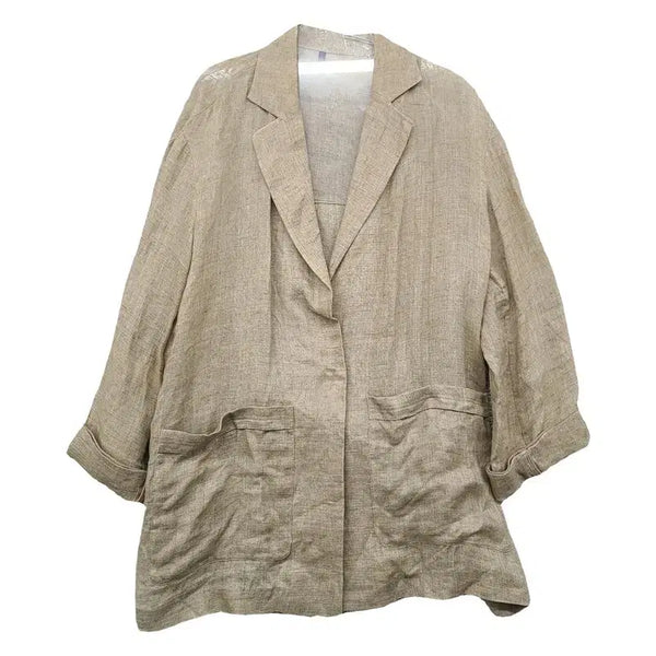 [BUNJANG] Benetton Beige Summer Blazer 42 / 베네통 베이지 여름 하계 블레이저 42