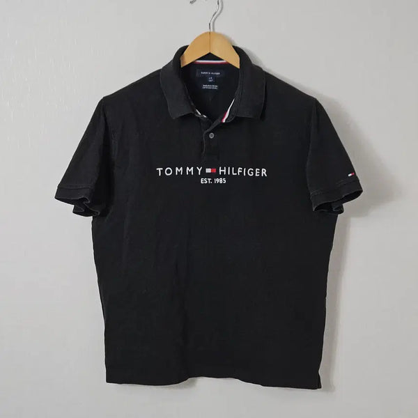 [BUNJANG] Tommy Hilfiger Big Logo Short Sleeve Polo Shirt Heritage Stretch L / 타미힐피거 빅로고 반팔 폴로 카라티 피케티 올드스쿨 헤리티지 스트래치 L