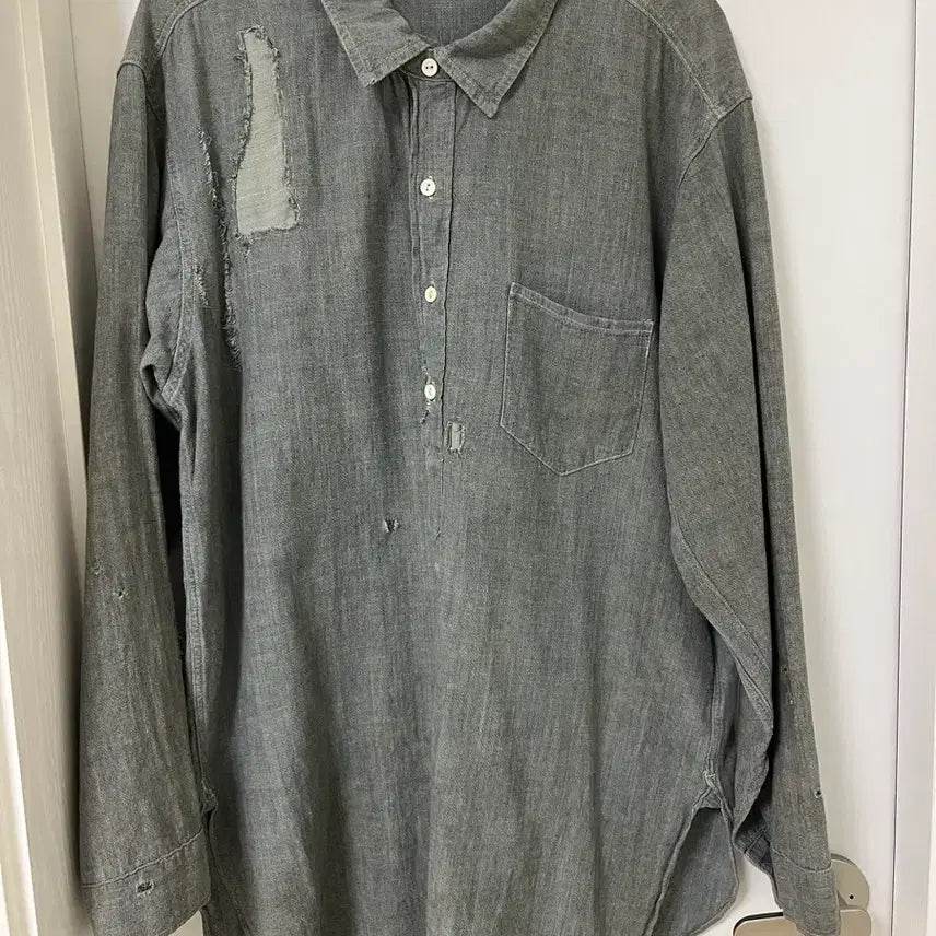[BUNJANG] Levi's Vintage Clothing Sunset Chambray Repair Shirt Size L / 리바이스빈티지클로딩 LVC 선셋 샴브레이 리페어셔츠 L사이즈