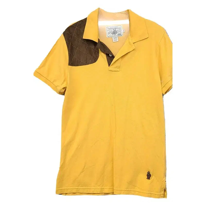 [BUNJANG] Teenie Weenie Yellow Logo Short Sleeve Polo Shirt M / 티니위니 옐로우 로고 반팔 카라티 M