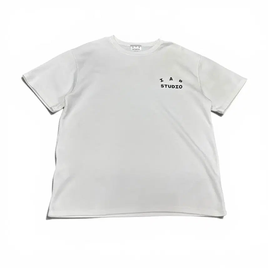 [BUNJANG] I App Studio White Black Short Sleeve T-Shirt / L 아이앱스튜디오 화이트 흰검 반팔티