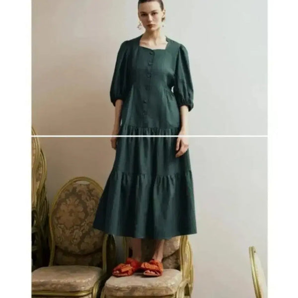 [BUNJANG] Karl Lagerfeld Loose Fit Linen Dress (New) / 칼라거펠트 마원피스77~88사이즈(새상품)