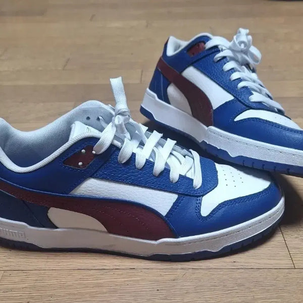 [BUNJANG] Puma Sneakers Blue/White/Burgundy / 푸마 스니커즈 블루/화이트/버건디(  270 배포)