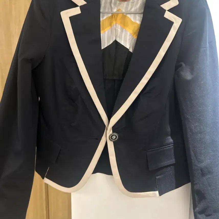 [BUNJANG] Etro Jacket Navy Ivory Color Block / 에트로 자켓 네이비 아이보리 배색