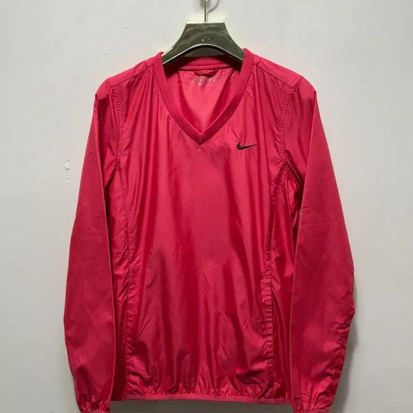 [BUNJANG] Nike Women's Pink V-Neck Windbreaker Running Jacket Size S / 나이키 여성 핑크색 브이넥 바람막이 러닝 S