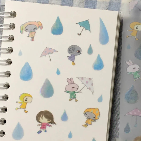 [BUNJANG] Susu Water Droplet Staccato Kiss Cut Stickers / 수수 물방울 스타카토 키스컷 원가띵