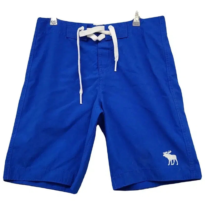 [BUNJANG] Abercrombie & Fitch Blue Reindeer Logo Swim Shorts Size S / 아베크롬비 블루 순록 로고 스윔팬츠 반바지 S