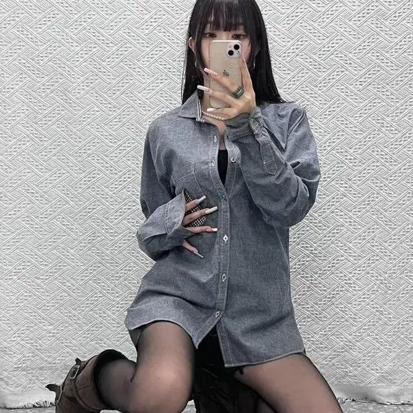 [BUNJANG] Beams Vintage Country Casual Modern Kitschy Jacquard Shirt - L / 빔즈 빈티지 컨트리 캐주얼 모던 키치 자카드 셔츠 L C13270