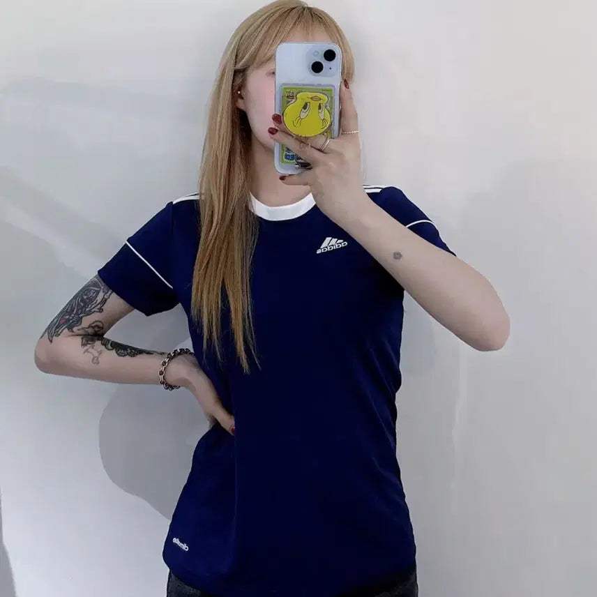 [BUNJANG] Adidas 3-Stripes Track T-Shirt / 아디다스 삼선 트랙 반팔