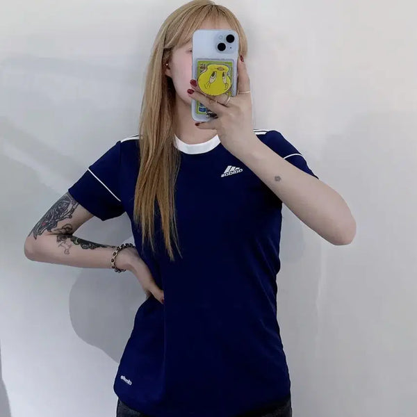 [BUNJANG] Adidas 3-Stripes Track T-Shirt / 아디다스 삼선 트랙 반팔
