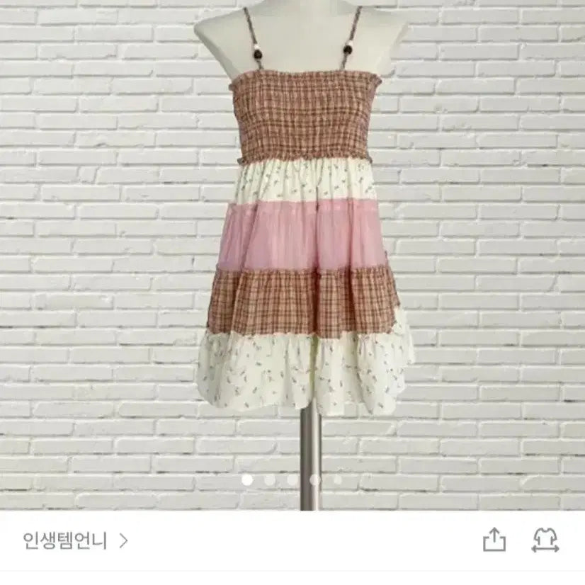 [BUNJANG] Smocked Strap Mini Dress / 모리걸 스모크나시 미니원피스