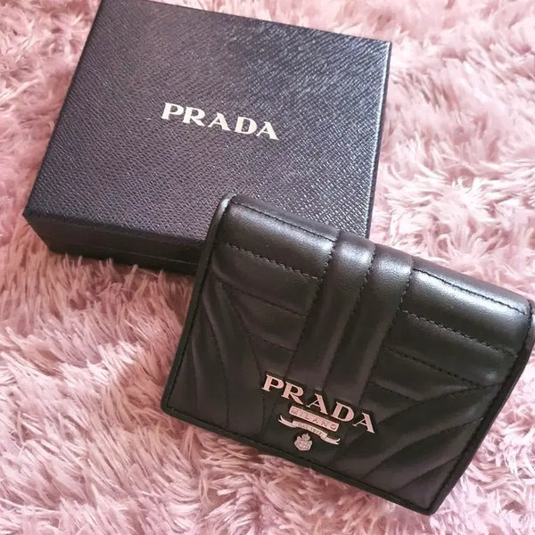 [BUNJANG] Prada Nappa Diagram Bi-fold Wallet Black / 프라다 나파 다이어그램 반지갑 판매