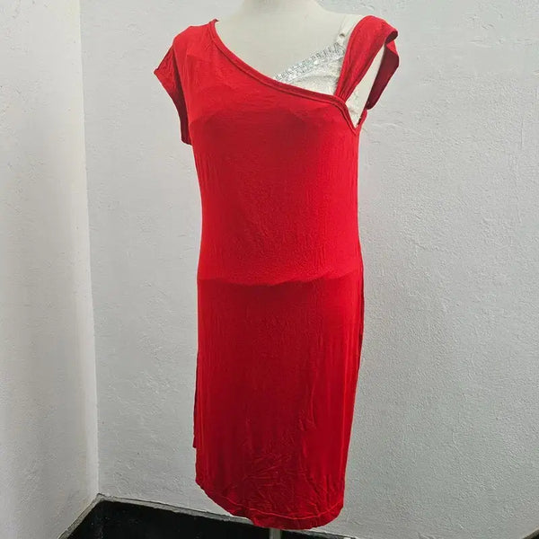 [BUNJANG] Red Silk-Fit Spandex Dress / 스판 실크핏 원피스 여 66/77 J6267