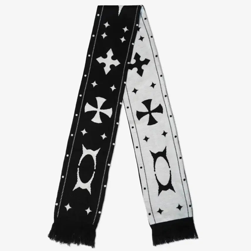 [BUNJANG] Critic Wormhole Jacquard Muffler Black / 크리틱 WORMHOLE JACQUARD MUFFLER BLACK 머플러