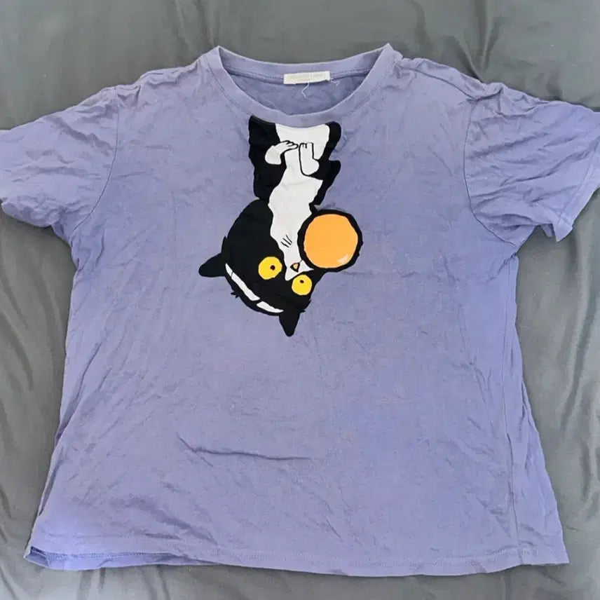 [BUNJANG] Purple Short Sleeve T-Shirt / 퍼플 반팔티