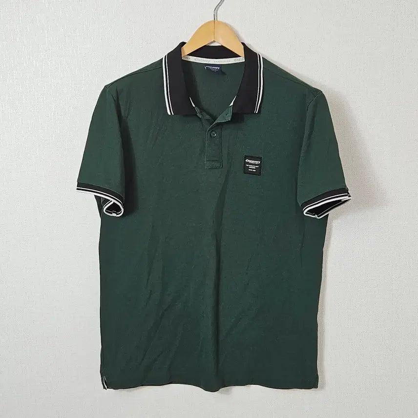[BUNJANG] Discovery Expedition Functional Short Sleeve Polo Shirt Mesh Deep Green 110 / 디스커버리 기능성 반팔 카라티 폴로 피케티 메쉬 딥그린 110