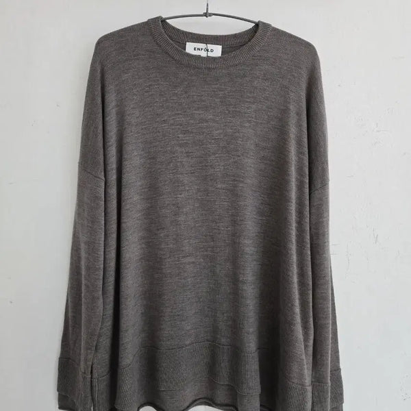 [BUNJANG] Enfold 2022 Wool Knit Brown Grey Size 38 / 엔폴드 2022 니트