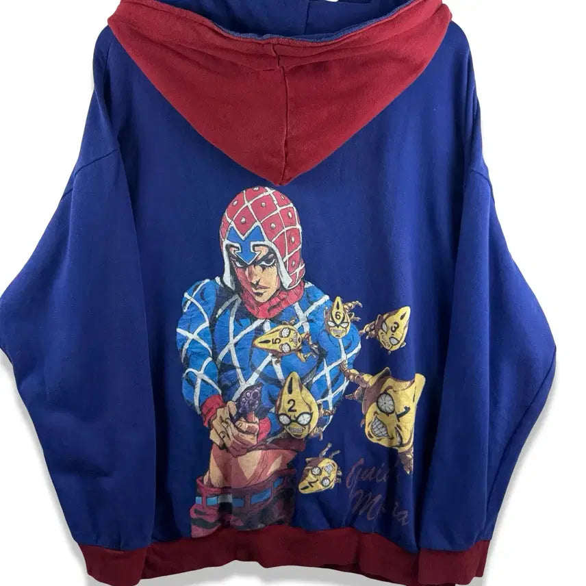 [BUNJANG] JoJo's Bizarre Adventure Guido Mista Sex Pistols 10th Anniversary Hoodie / 죠죠의 기묘한 모험 10주년 귀도미스타 Sex Pistols 후드티4573
