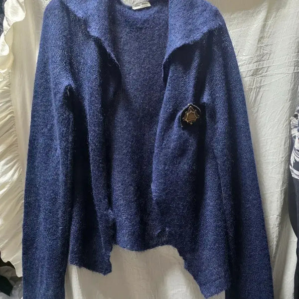 [BUNJANG] Miu Miu Navy Knit Cardigan / 미우미우 니트 가디건 네이비