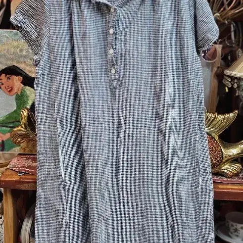 [BUNJANG] Checkered Shirt Dress / 체크무늬 셔츠 원피스