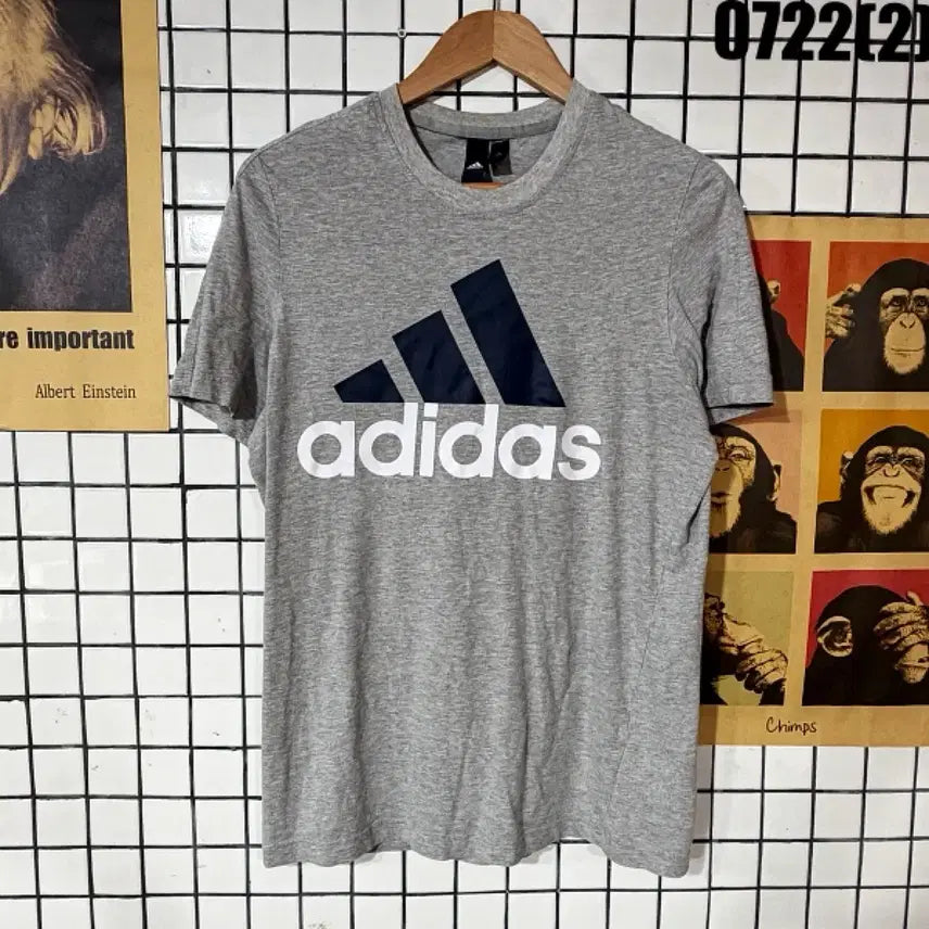 [BUNJANG] Adidas Short Sleeve T-Shirt Grey L / 아디다스 반팔티 그레이 L 0722