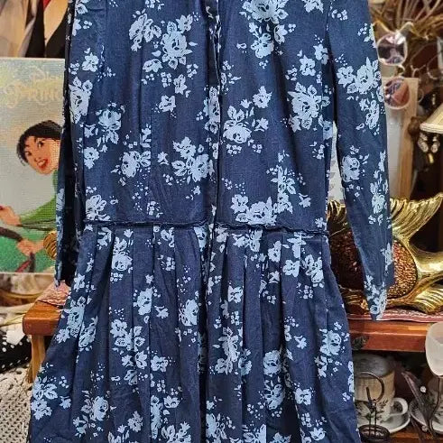 [BUNJANG] Gap Navy Floral Shirt Dress / Gap네이비 플로럴 셔츠 원피스