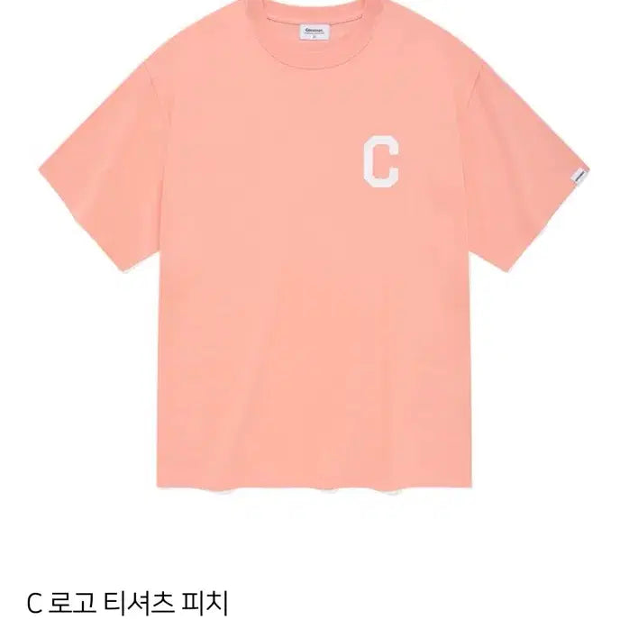 [BUNJANG] Covernat C Logo T-Shirt Peach / C 로고 티셔츠 피치 (커버낫)