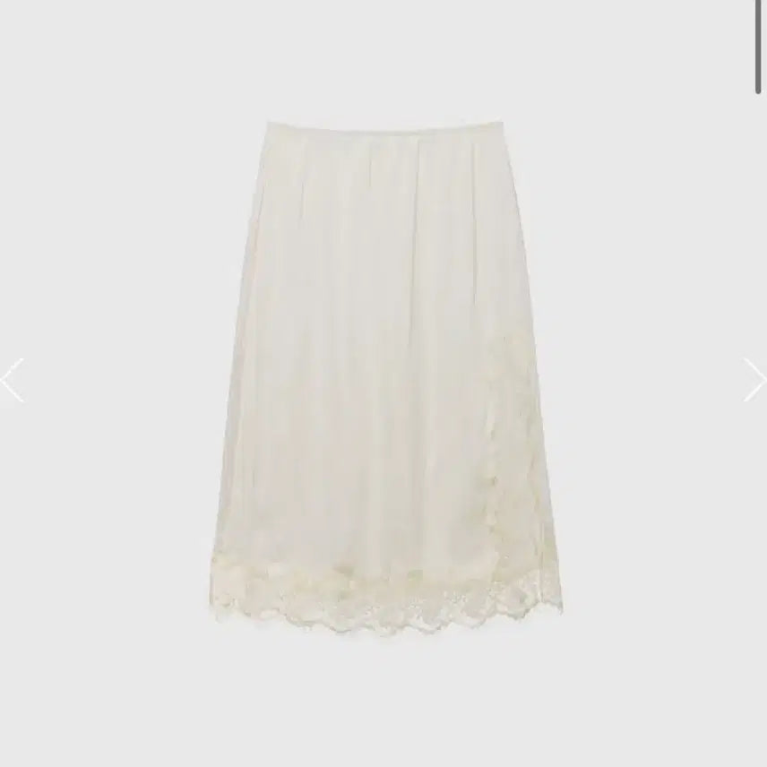 [BUNJANG] MONOHA Lace-Trim Skirt Ivory / 모노하 lace-trim skirt 스커트 아이보리