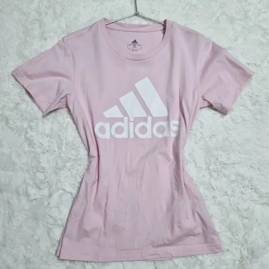 [BUNJANG] Adidas Short Sleeve T-Shirt Pink / 아디다스 반팔티 핑크 딸기우유 스포티 빈티지 스포츠